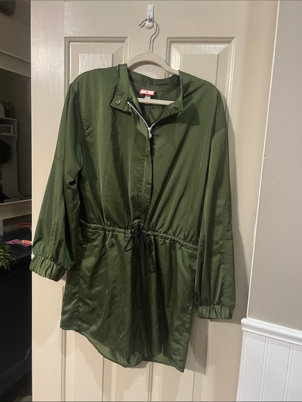 Hunter Olive Green Lightweight Drawstring Romper